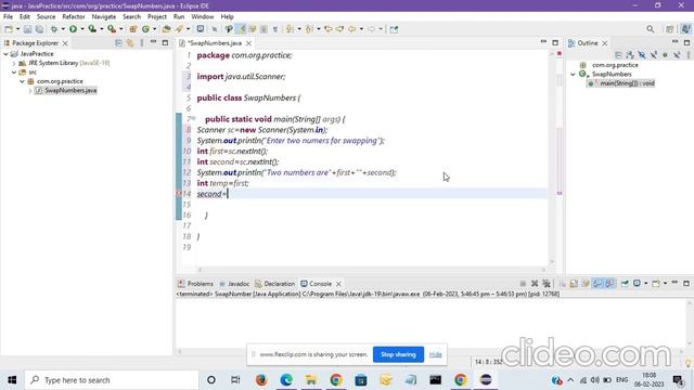 Learn Java With Me ? ?? Swap Two Numbers