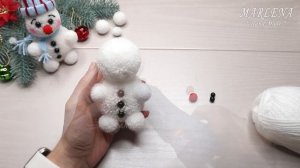⛄? СНЕГОВИКИ в шапочках из ПРЯЖИ ⛄ Pom Pom Snowman ? Christmas DIY