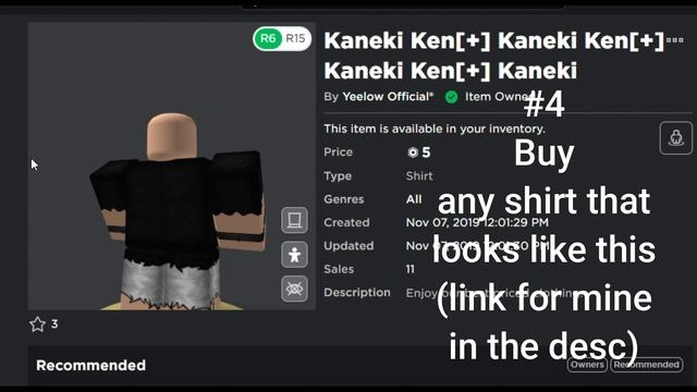 HOW TO MAKE KEN KANEKI IN ROBLOX!!!! (Avatar Tutorial)