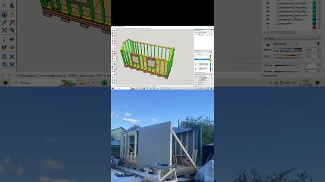 Процесс постройки мастерской на даче / The process of building a workshop in the country.