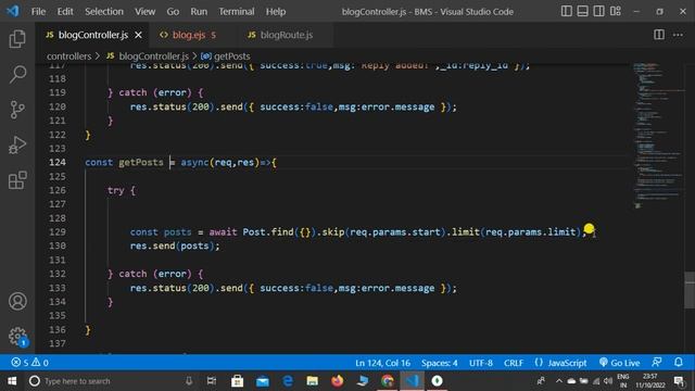 Create Pagination on Blog Page in Node JS MongoDB - Blog Management System in Node JS #29 смотреть онлайн