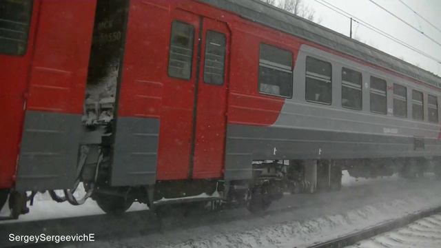 Электропоезд ЭД4М-0055 перегон Гжель - Куровская смотреть онлайн