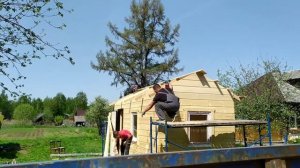 Монтаж дачного дома за один день