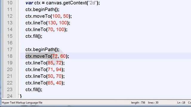 HTML5 Canvas Tutorial Draw Lines and Filled Shapes Using JavaScript