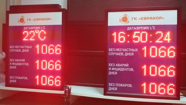 Электронное табло уровня травматизма | Электронные табло LEDТехнология | ledmig