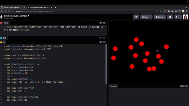 HTML5 Canvas Tutorial: Drawing and Animating Shapes - Episode 1 - Shruti Kapoor