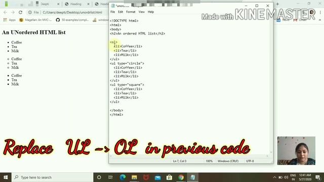 HTML LIST in details - Ordered list , Unordered list , Description list | Deepti смотреть онлайн