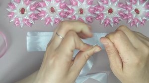 Гулька из атласной ленты 12 мм.