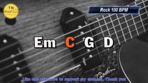 Rock Classic Backing Track E Minor | Em C G D | 100 BPM | Guitar Backing Track For Beginner