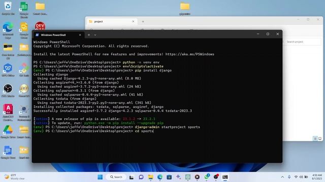 Setting up a Python Django Project on Windows | Backend Web Development Tutorial