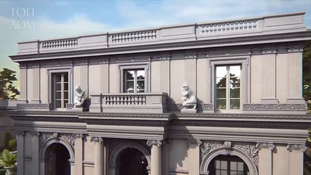 Проект двухэтажного особняка в неоклассике (Видео обзор) смотреть онлайн