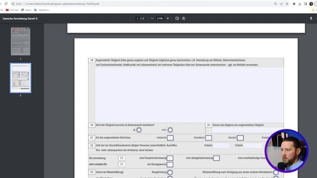 Как открыть бизнес в Германии? Форма GewA1 по пунктам смотреть онлайн