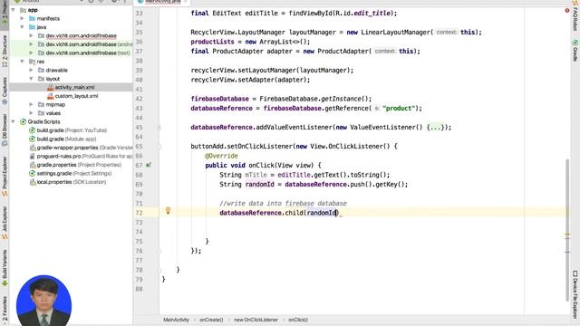 Android Firebase Tutorial: 5 - Android Firebase Insert Data Into Firebase Database