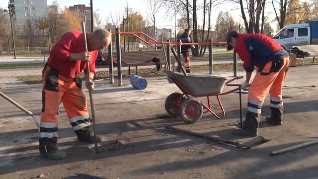 Благоустройство парка Победы продолжается смотреть онлайн
