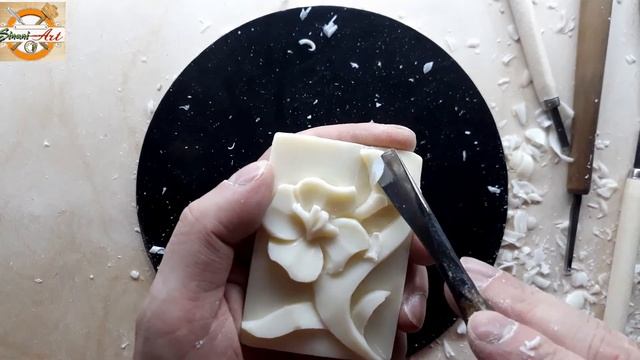 Soap carving easy design flower смотреть онлайн