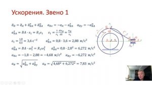 Кинематический расчет плоского механизма Задание К3