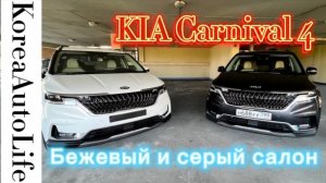 171 KIA Carnival 4 сравниваем бежевый и серый салоны 7 мест.