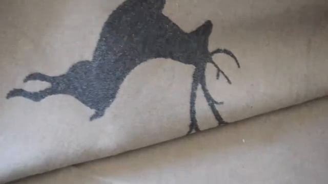 Хлопковый плед с изображением скачущего оленя смотреть онлайн