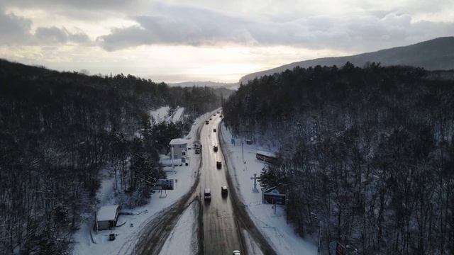 Зимняя сказка в Крыму. Ангарский перевал. смотреть онлайн
