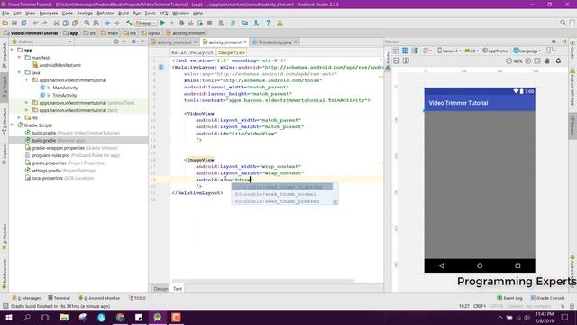 Trim video using FFMpeg Library in Android Studio PART 2 смотреть онлайн