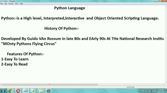 Python Tutorial In Hindi | Python Introduction  | History OF Python | Uses Of Python | #python