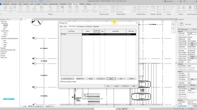 RAS1 T03 - How to Link Autocad file to Revit සහල
