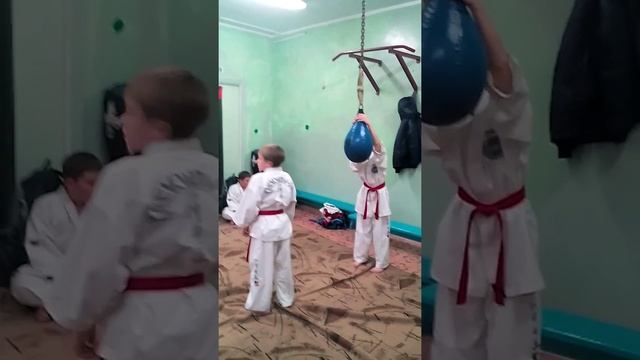 Таеквондо тренировка Данила смотреть онлайн