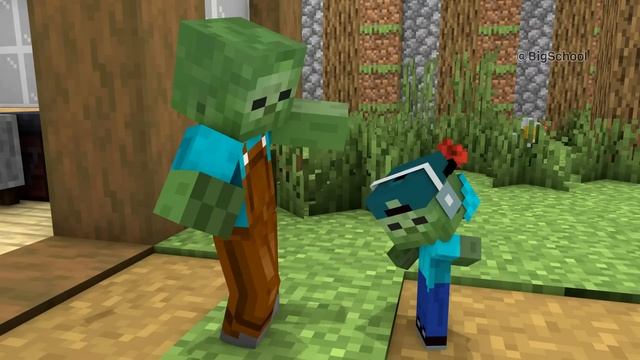 Monster School : Three Baby Zombie Brothers Have Super Powers - Minecraft Animation смотреть онлайн