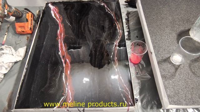 Эпоксидные покрытия. Эпоксидная смола Metally epoxy. Столешницы, полы. Meline products.