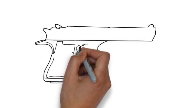 How to draw An Desert Eagle Gun I Easily step by step смотреть онлайн