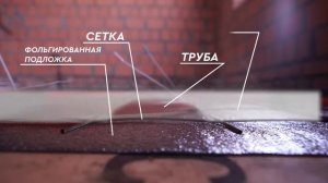 Теплый пол на сетке со стяжкой