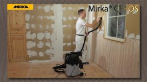 Шлифование стен без пыли машинкой CEROS.