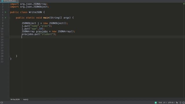 Creating JSON Files Using org.json in Java смотреть онлайн