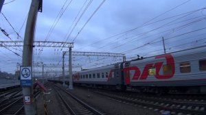 Подача под посадку поезда 247 СПб — Анапа+движняк пригородных поездов (21 июня 2018, 60 fps, Full H