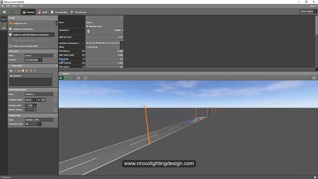 Road Lighting with Different Pole Spacing смотреть онлайн