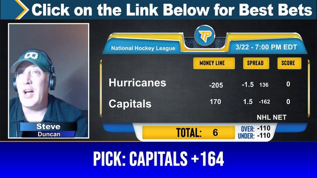 Carolina Hurricanes vs Washington Capitals 3/22/2024 FREE NHL Picks and Predictions by Steven Dunca