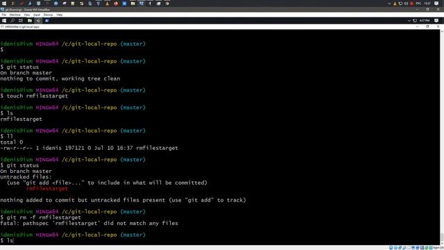 Removing Files | Удаление файлов | Git | Windows | 2021 смотреть онлайн