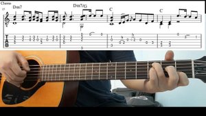 Don't Let Me Down (The Beatles) - Easy Fingerstyle Guitar Playthough Lesson With Tabs