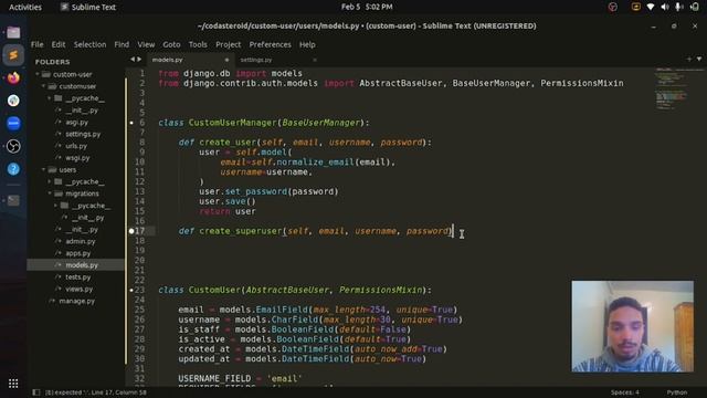 How to create a custom user model in Django смотреть онлайн