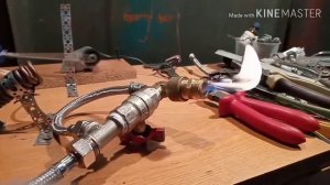 Горелка бензиновая с регулируемым фоном из сантехники. Горелка для гаража. своими руками.