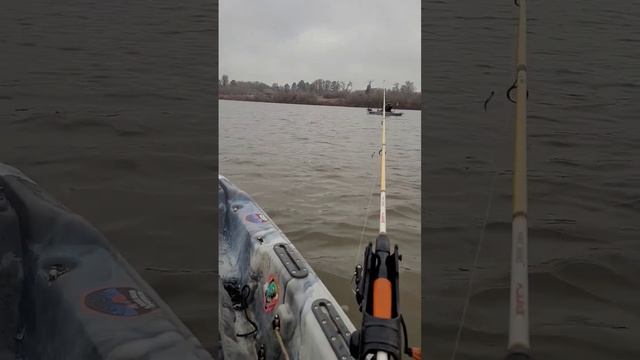 Kayak fishing an ice storm in Texas