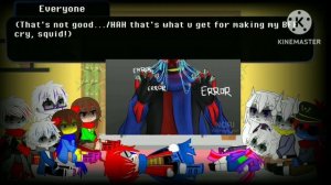 Undertale reacts to Error!Sans (My AU, Error Angst/Fluff, Charisk, Gacha Club)
