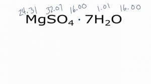 Molar Mass / Molecular Weight of MgSO4  · 7H2O (Magnesium Sulfate Heptahydrate)