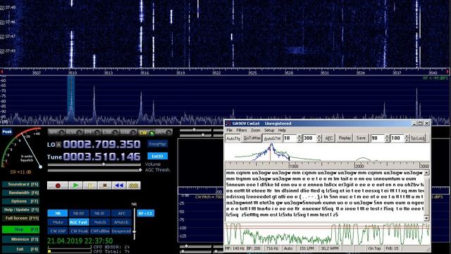 Декодируем Азбуку Морзе, Decode Morse code - радиосвязь, CQ, SDR