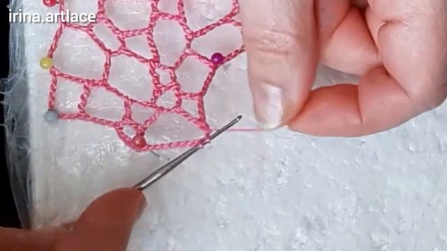 Нерегулярная сеточка в ирландском кружеве смотреть онлайн