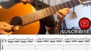 9 de Julio Variación Guitarra Tango TUTORIAL TABLATURA PARTITURA