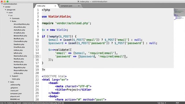 Easy PHP Validation with Violin: Usage Example (4/6)