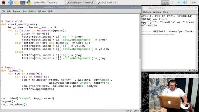 Live coding a wordle python game using tkinter смотреть онлайн