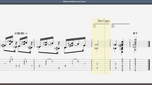 Guitar TAB - Jorge Cardoso : 9 / Milonga Citlallin .Czesc 1 (a Amaud Dumond) Tutorial Sheet #iMn