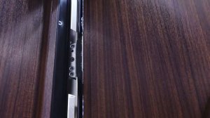 Входная дверь из ПВХ-профиля VEKA Softline с панелью Adeco